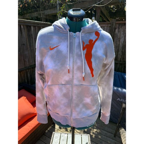Women's Nike Grey WNBA Logowoman Team 13 Tie-Dye Full-Zip Hoodie - Picture 1 of 8